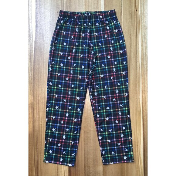 Cat & Jack Girls "Merry & Bright" Letter Printed Shirt Plaid Star Pajama Set XL - Picture 4 of 11